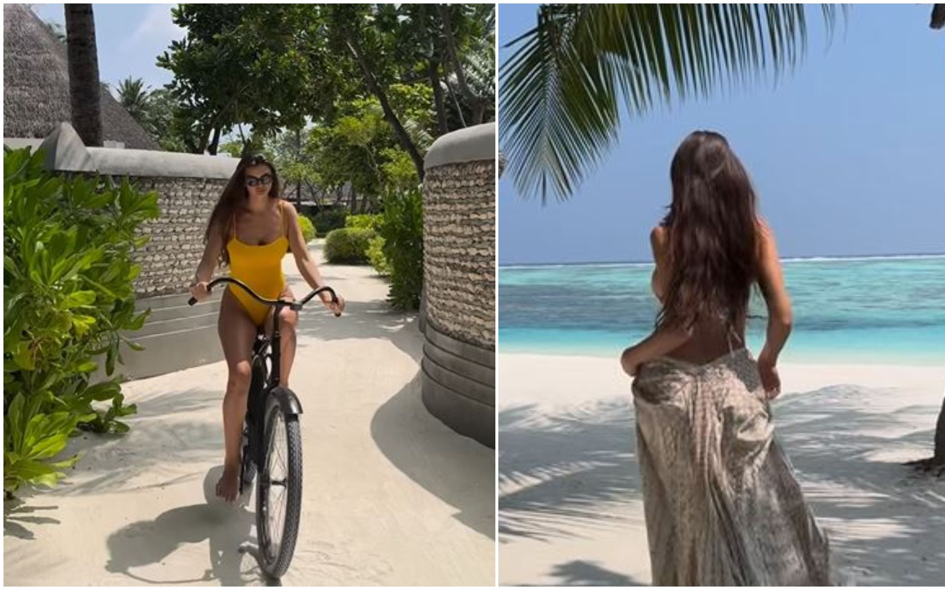 Ramona Gabor, la plimbare cu bicicleta pe plajele din Maldive! Fanii n-au mai contenit cu laudele c&acirc;nd au văzut-o &icirc;n costum de baie: &bdquo;Care e secretul? Arăți superb!&rdquo;